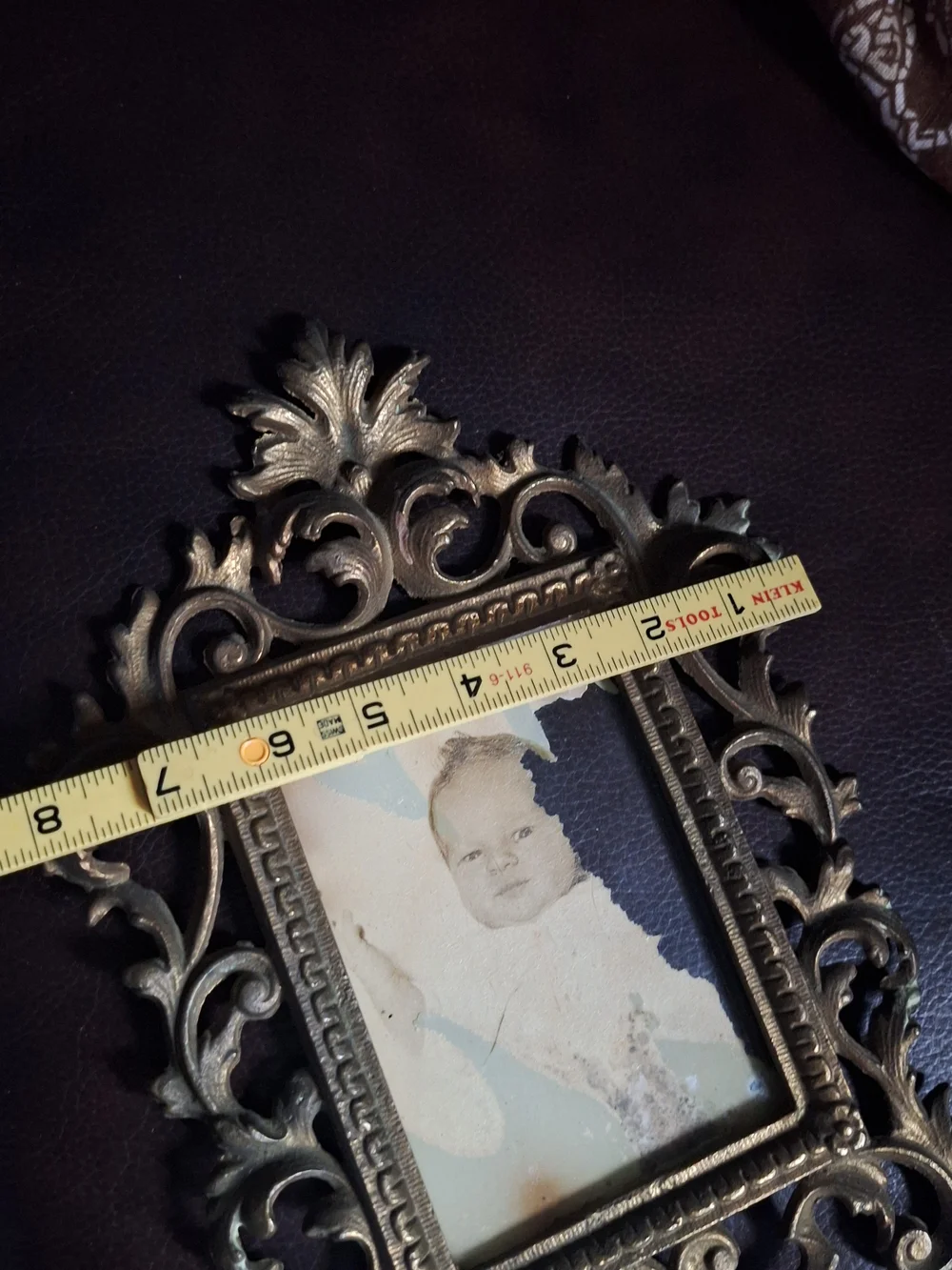 Ornate Vintage-Style Brass Picture Frame - Gold.stand Is Missing From The Back